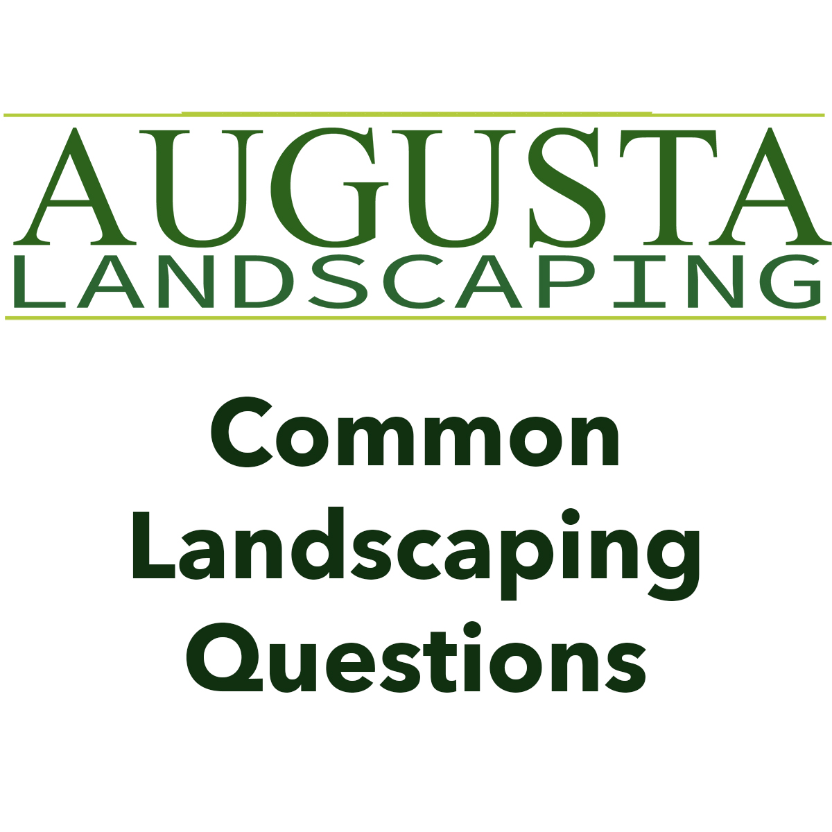 Landscaping Questions